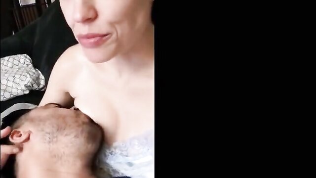 wife gets double orgasm from breastfeeding husband